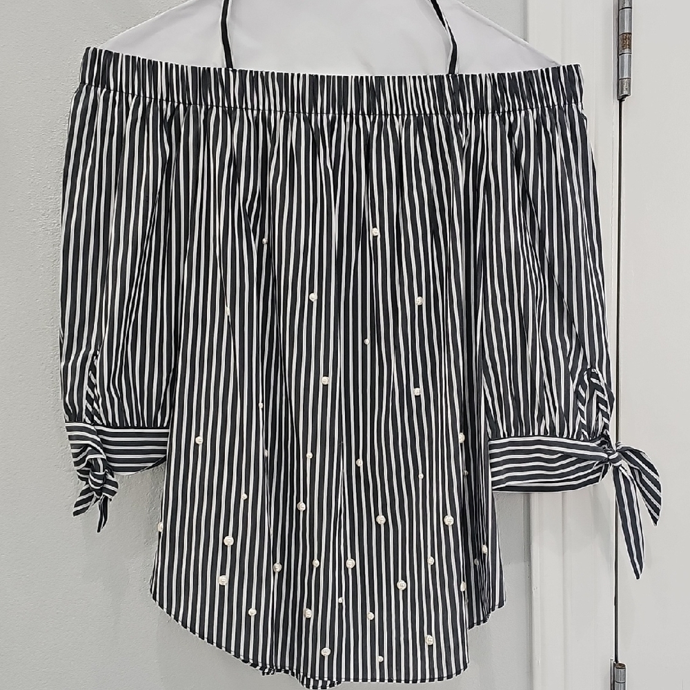 Striped Off-Shoulder Top